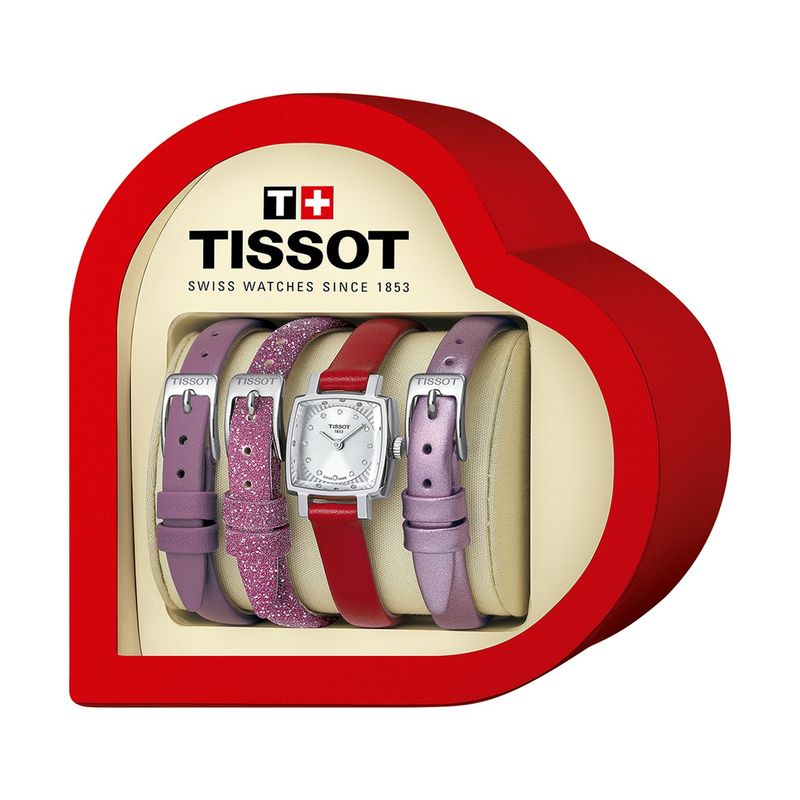 TISSOT - Set Reloj Tissot para Mujer 4 Pulsos Intercambiables Lovely Square