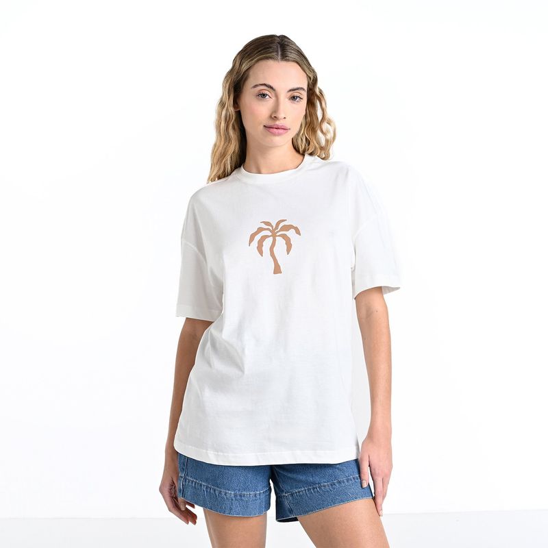 SYBILLA - Camiseta Mujer con Estampado Manga corta de Algodón Sybilla 