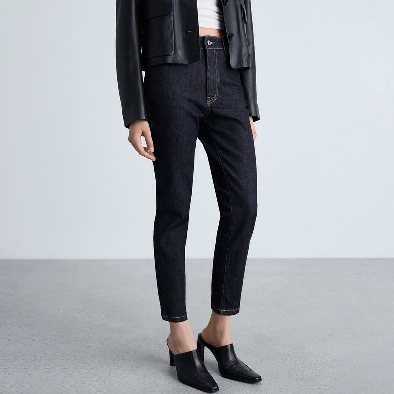 MANGO - Jean Mujer Tiro alto Mango