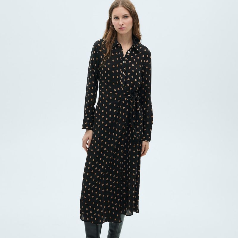MANGO - Vestido Mujer Medio Con Estampado Mango 