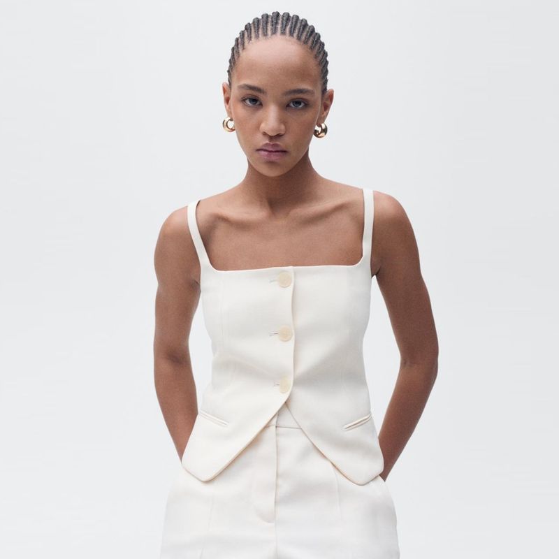 MANGO - Chaleco Mujer Recto MANGO