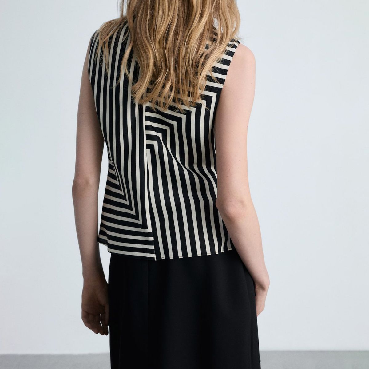 MANGO - Blusa Mujer de Rayas Sin mangas Mango 