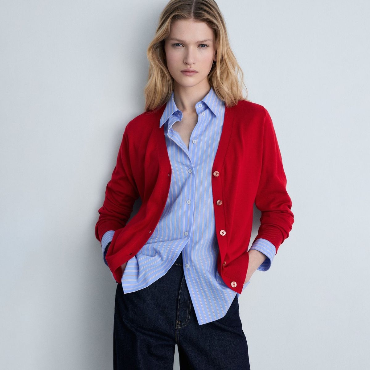 MANGO - Cardigan Mujer Tejido Mango