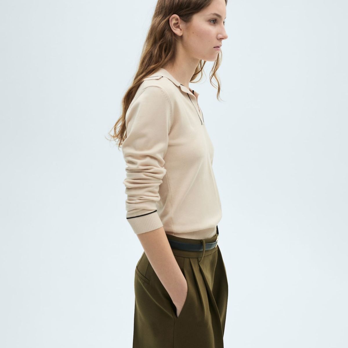 MANGO - Saco Mujer Tejido Mango