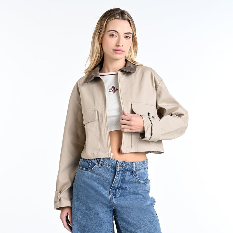 SYBILLA - Chaqueta Mujer Wide leg de Algodón Sybilla