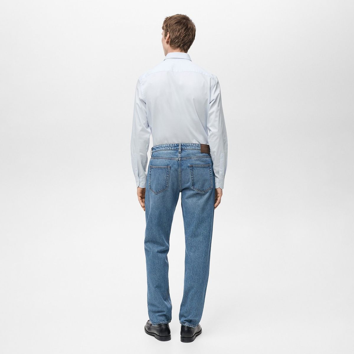 MANGO - Camisas Hombre Manga larga de Algodón Mango