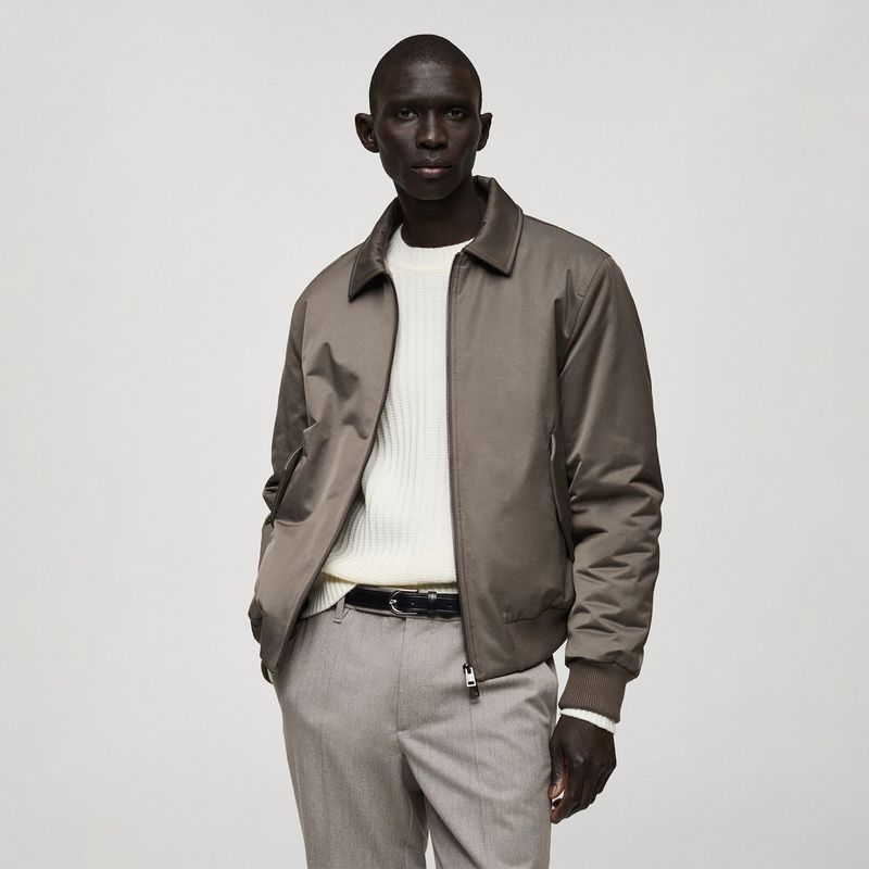MANGO - Chaqueta Hombre de Algodón MANGO
