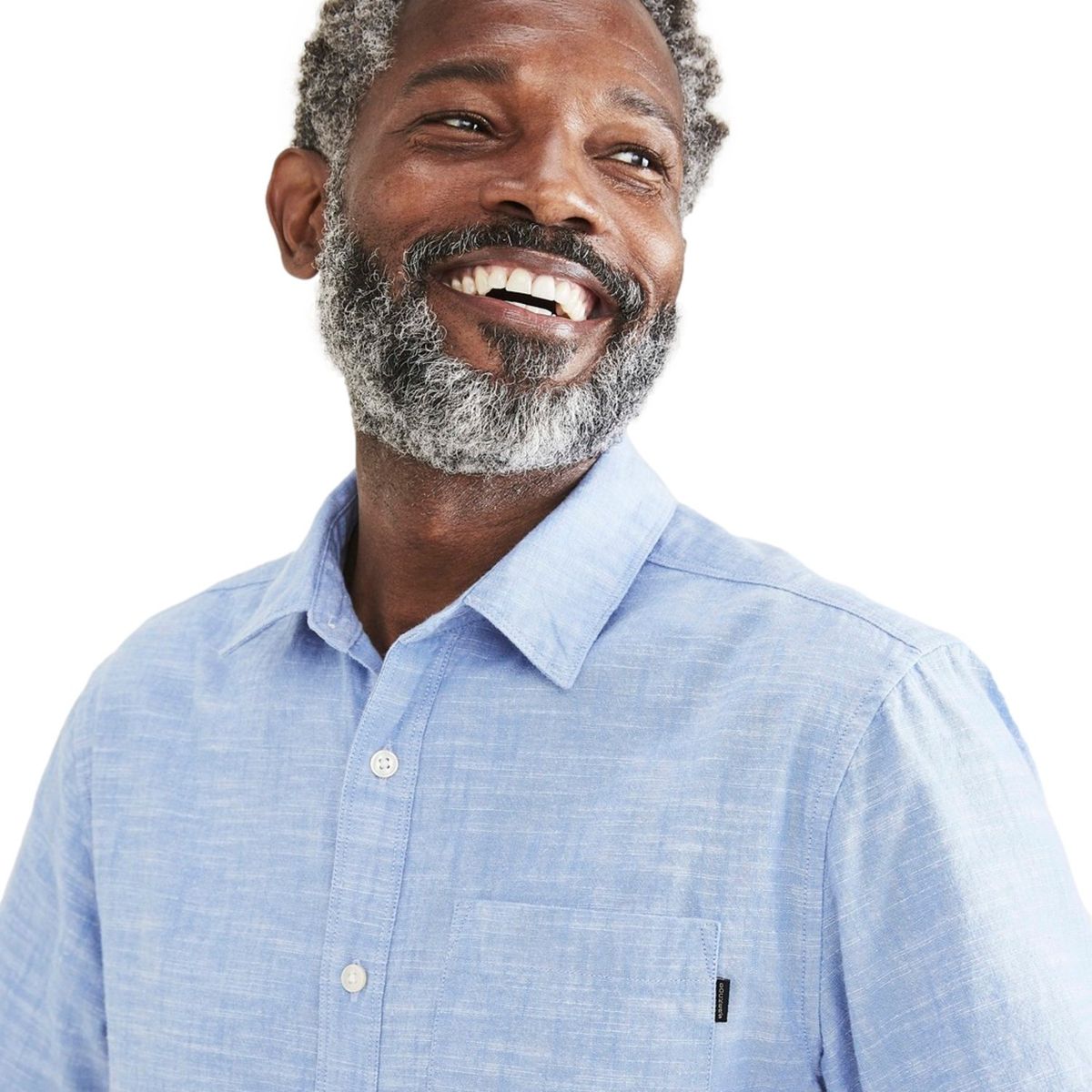 DOCKERS - Camisa Hombre Manga corta Recto de Algodón DOCKERS