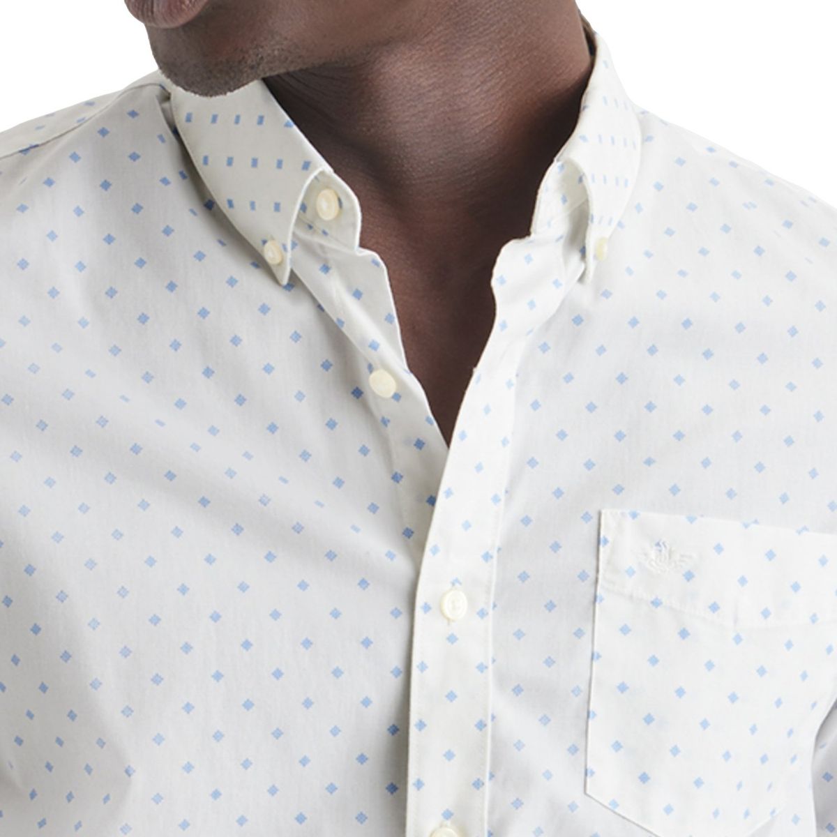 DOCKERS - Camisa Hombre Manga corta Recto de Algodón DOCKERS