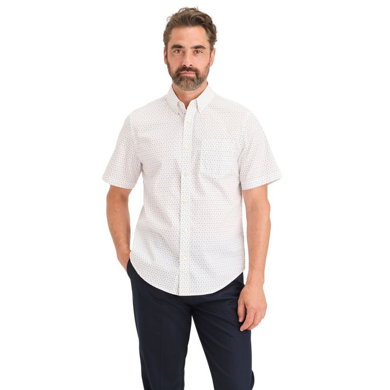 DOCKERS - Camisa Hombre Manga corta Recto de Algodón DOCKERS