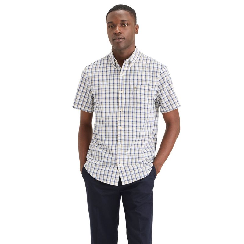 DOCKERS - Camisa Hombre Manga corta Recto de Algodón DOCKERS