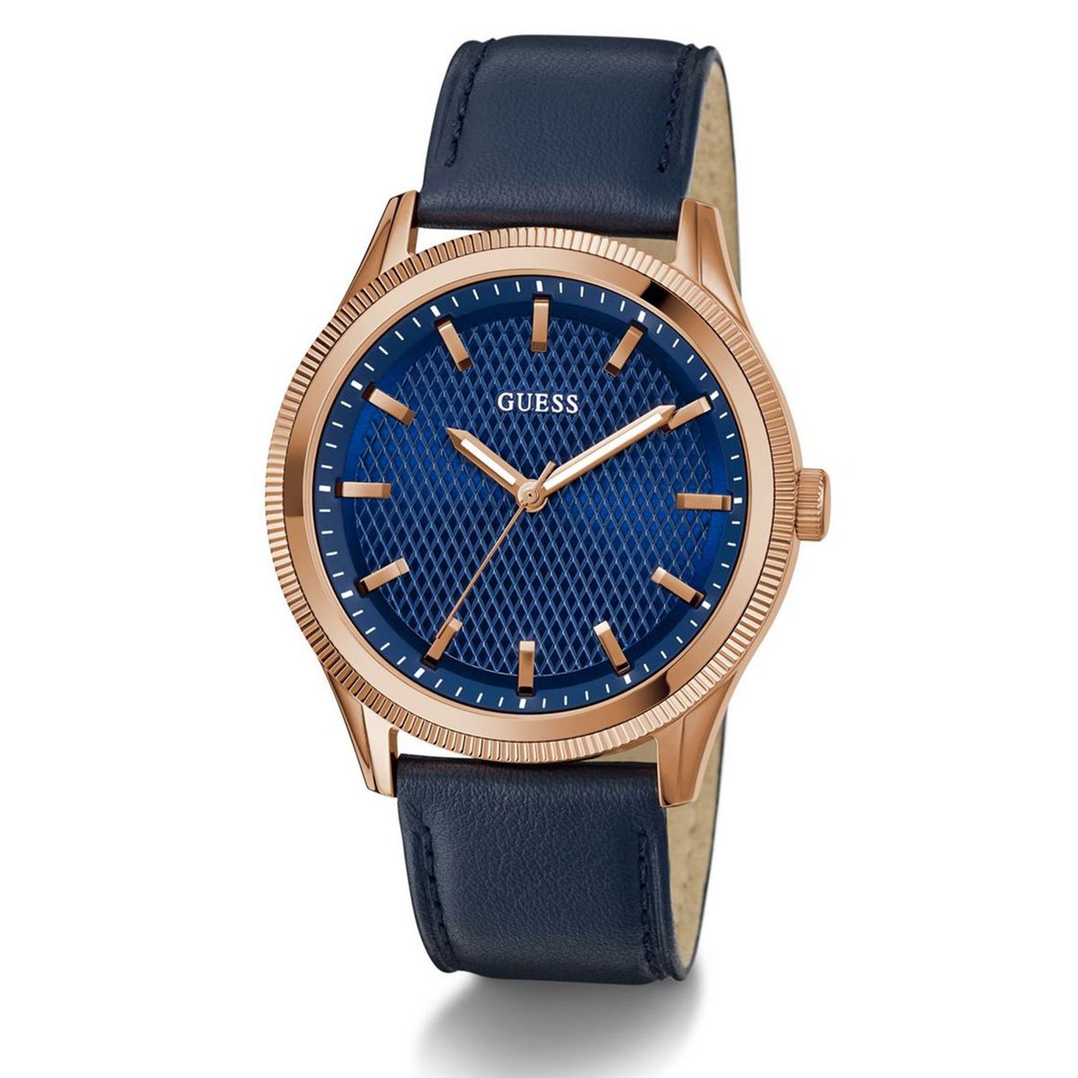 GUESS - Relojes Guess Hombre DEX. Relojes Cuero Azul GW0846G2