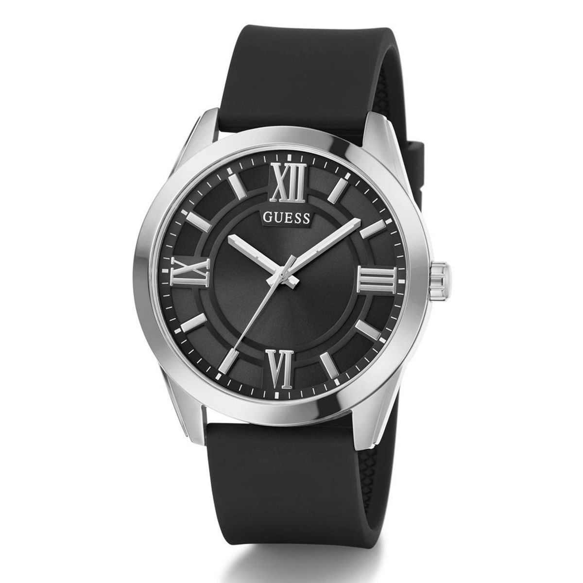 GUESS - Relojes Guess Hombre ELLIOT. Relojes Silicona Negro GW0894G1