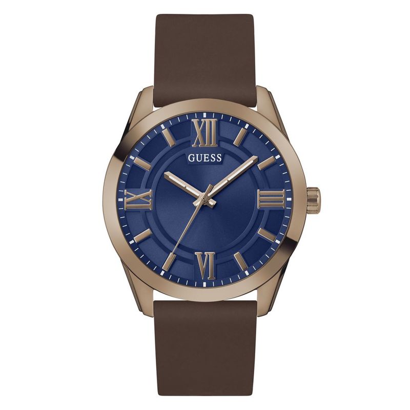 GUESS - Relojes Guess Hombre ELLIOT. Relojes Silicona Marrón GW0894G3