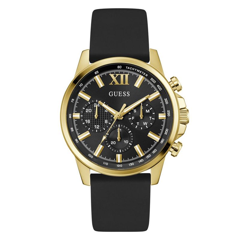 GUESS - Relojes Guess Hombre WALKER. Relojes Silicona Negro GW0913G2