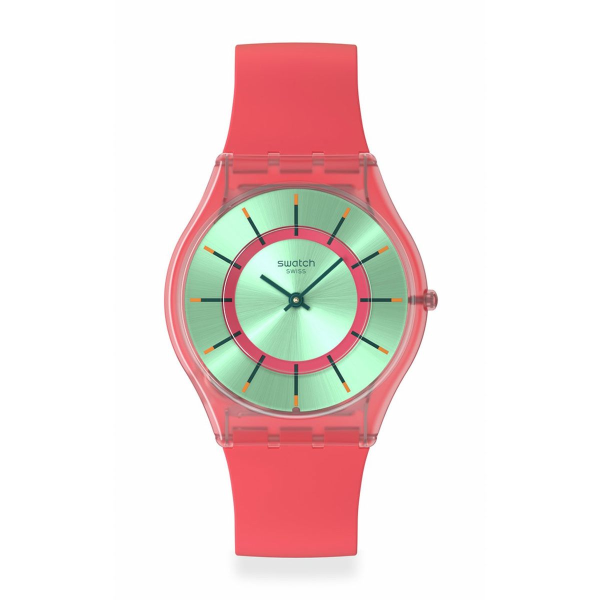 SWATCH - Relojes Swatch Unisex MINTY MANGO DREAM. Relojes Silicona Rojo SS08P111