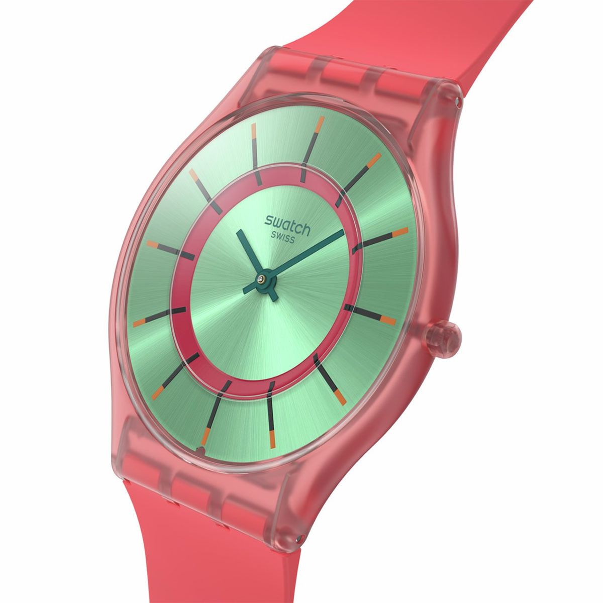 SWATCH - Relojes Swatch Unisex MINTY MANGO DREAM. Relojes Silicona Rojo SS08P111