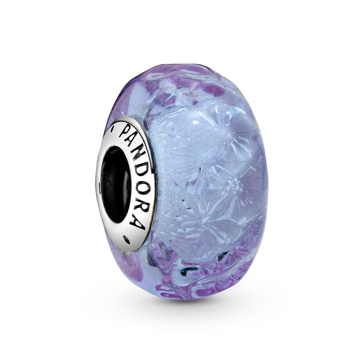 PANDORA - Charm Pandora Murano Lavanda Morado Plata Esterlina