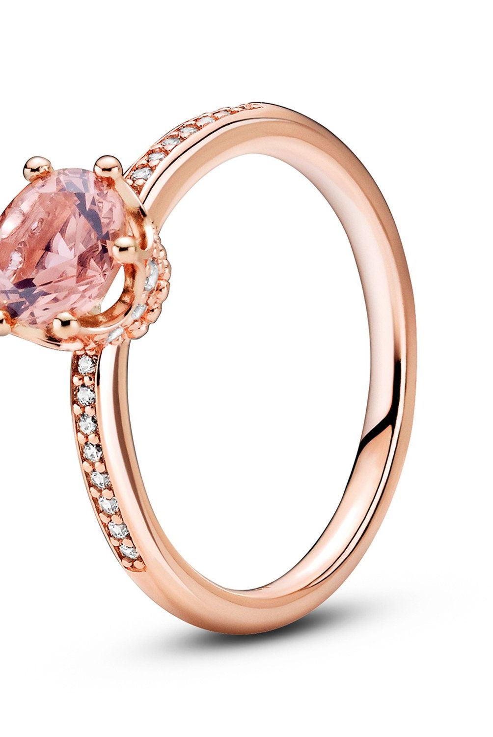 PANDORA - Anillo Pandora Corona Brillante Recubrimiento en Oro Rosa 