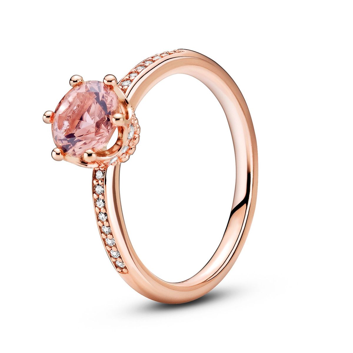 PANDORA - Anillo Pandora Corona Brillante Recubrimiento en Oro Rosa 