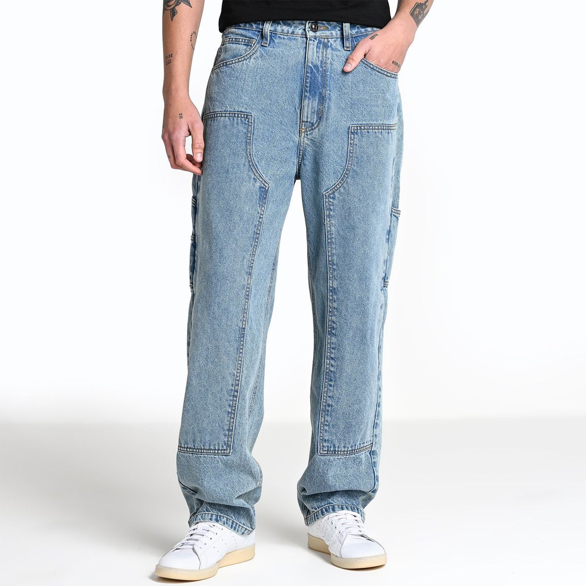DENIMLAB - Jean 5 Bolsillos Hombre Baggy de Algodón Denimlab