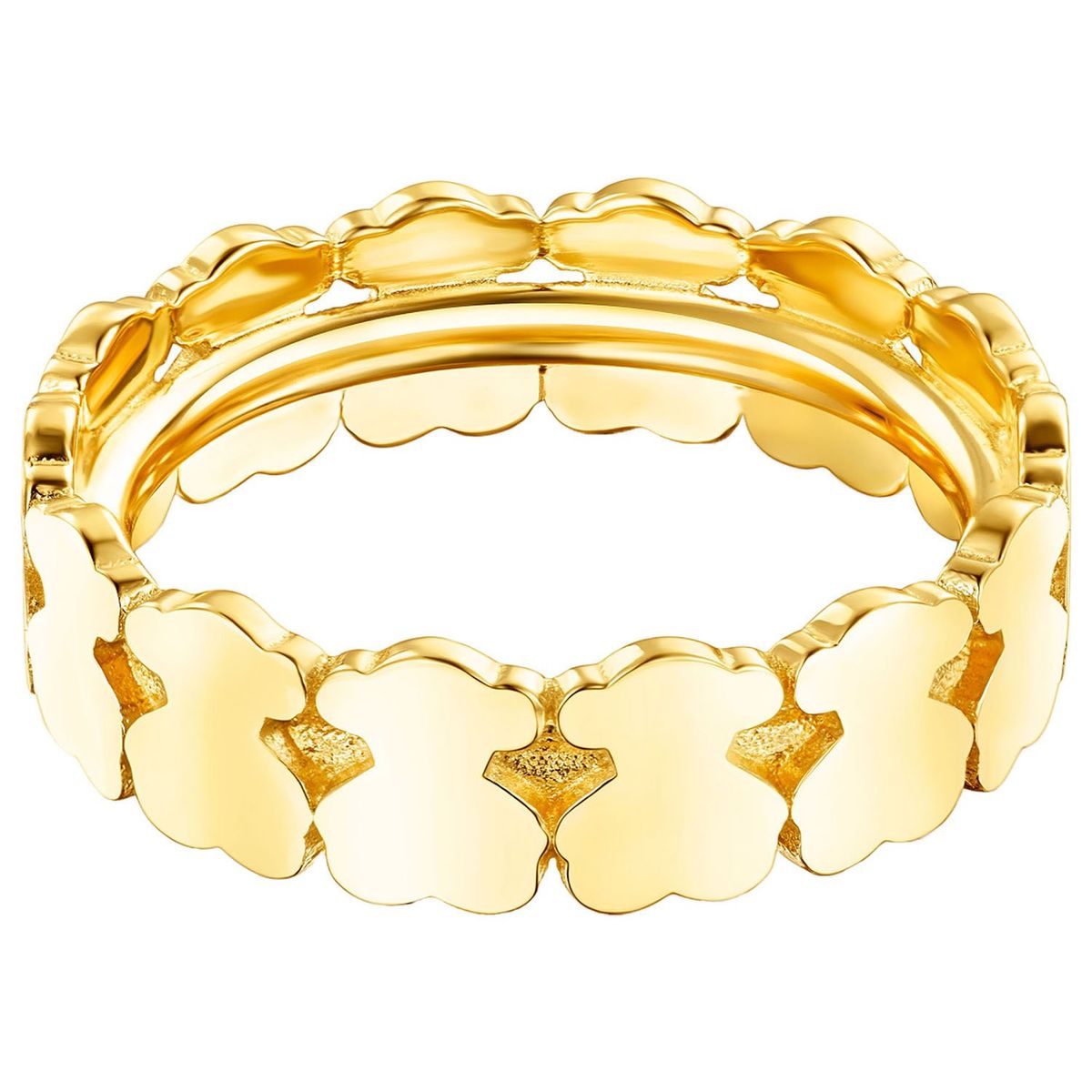 TOUS - Anillo Straight aro con baño de oro 18 kt sobre plata