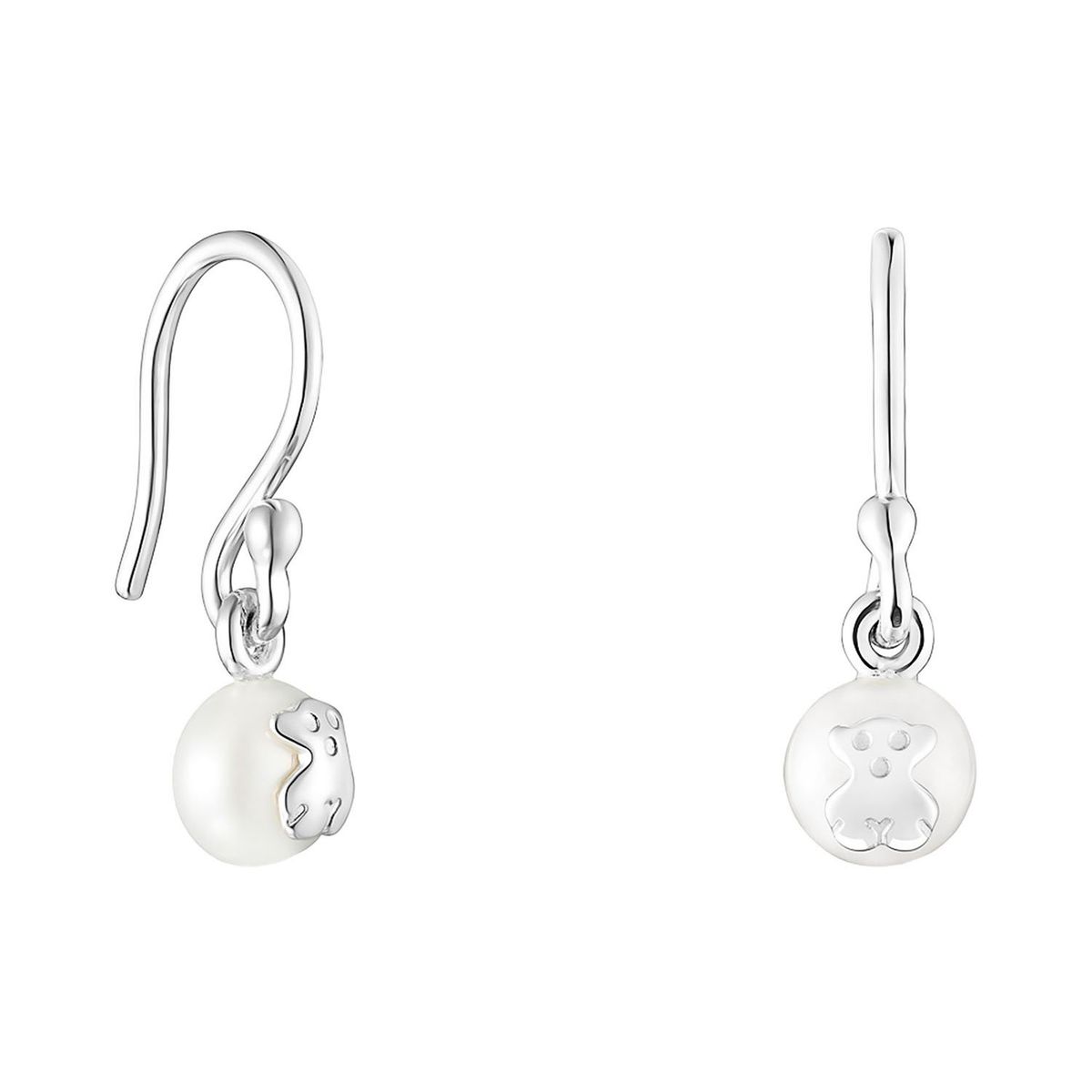 TOUS - Aros cortos Icon Pearl de plata y perla