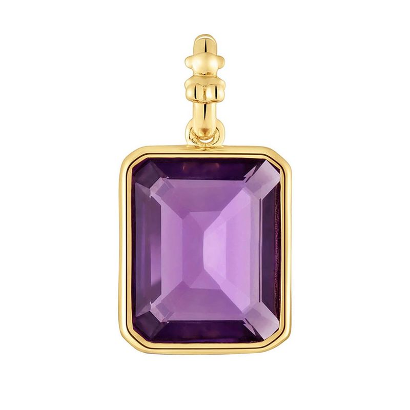 TOUS - Dije pequeño con baño de oro 18 kt sobre plata y amatista Medallions