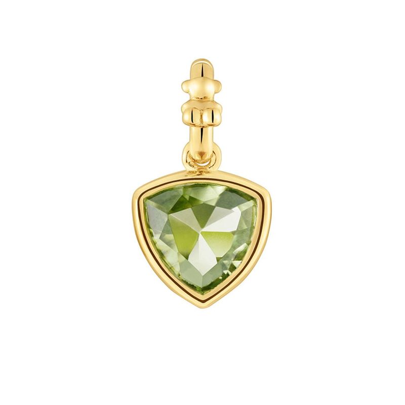 TOUS - Dije pequeño con baño de oro 18 kt sobre plata y peridoto Medallions