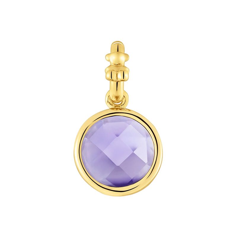 TOUS - Dije pequeño con baño de oro 18 kt sobre plata y iolita Medallions