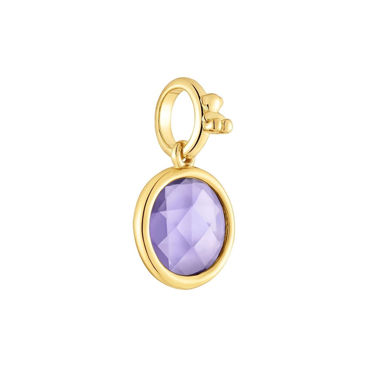 TOUS - Dije pequeño con baño de oro 18 kt sobre plata y iolita Medallions