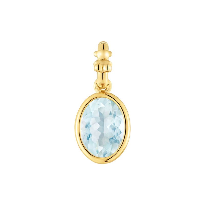 TOUS - Dije pequeño con baño de oro 18 kt sobre plata y aguamarina Medallions