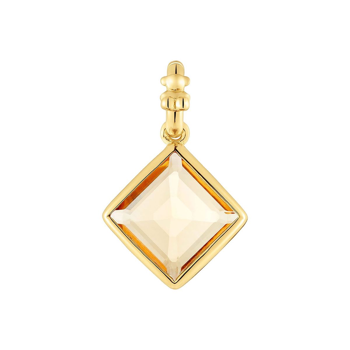 TOUS - Dije pequeño con baño de oro 18 kt sobre plata y citrino Medallions