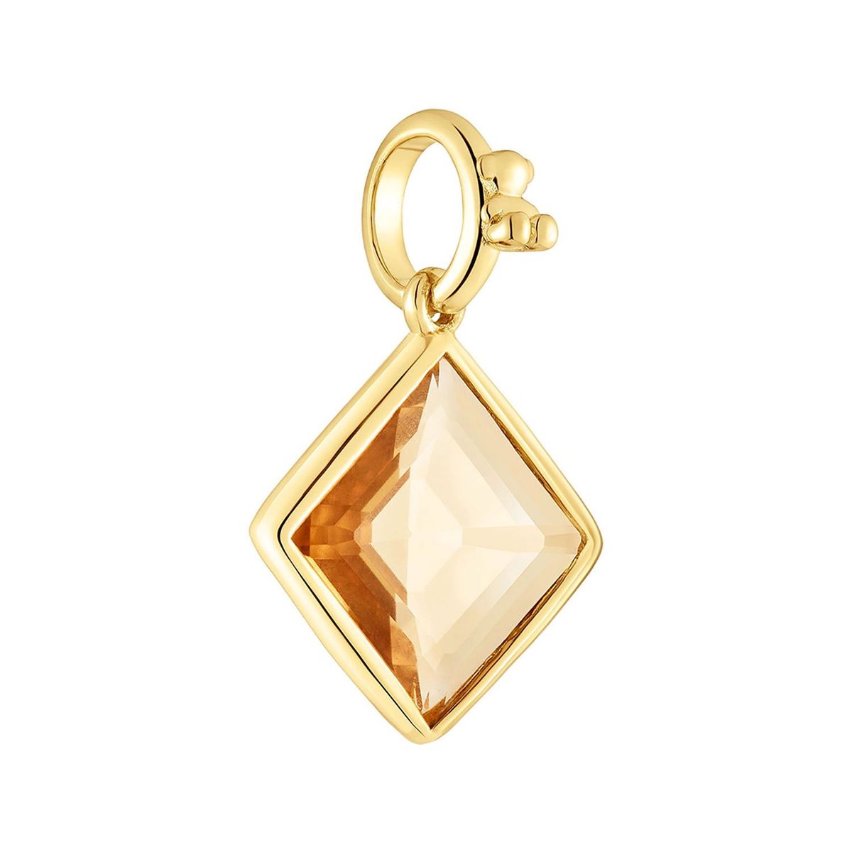 TOUS - Dije pequeño con baño de oro 18 kt sobre plata y citrino Medallions