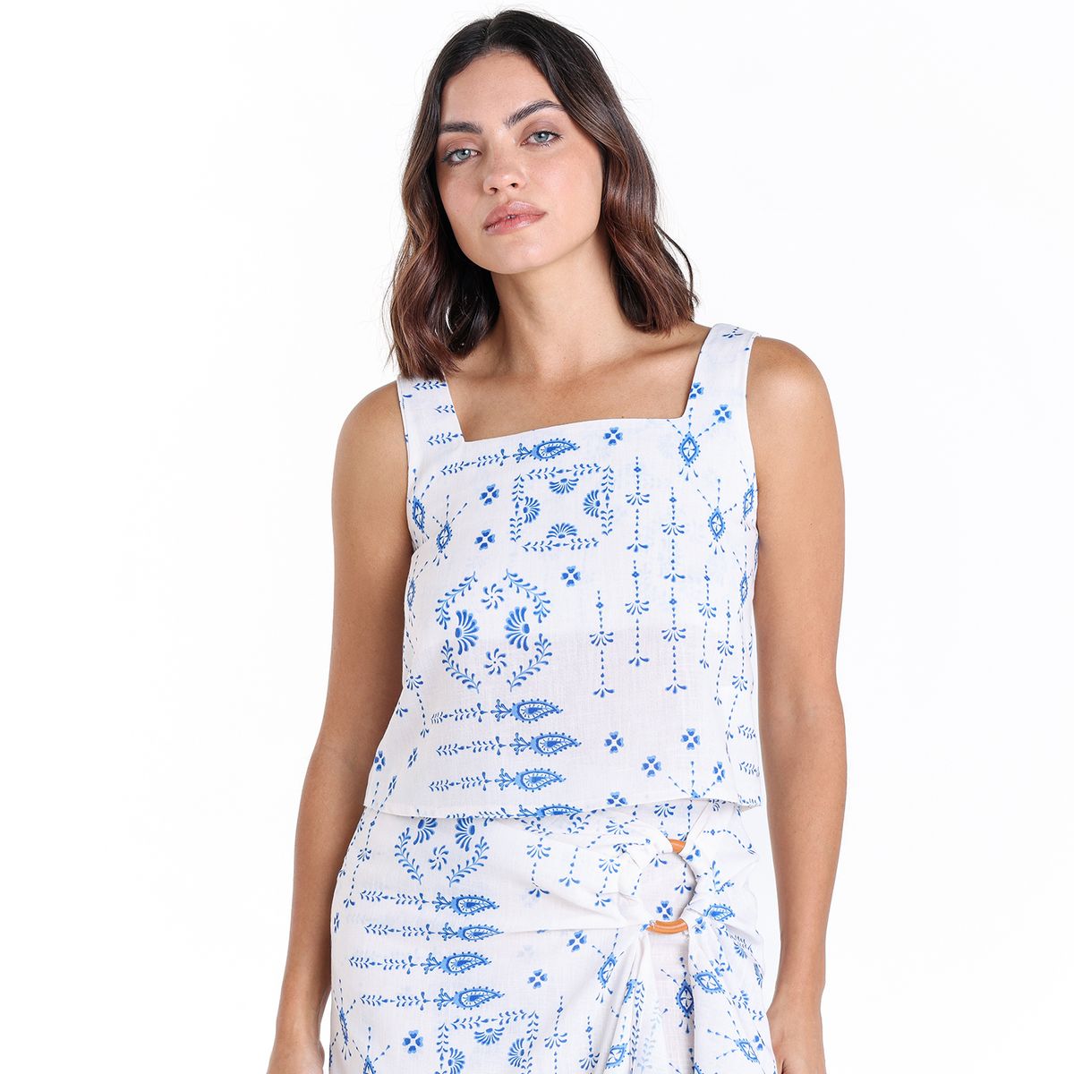 BASEMENT - Blusa Mujer Sin mangas de Algodón Basement 