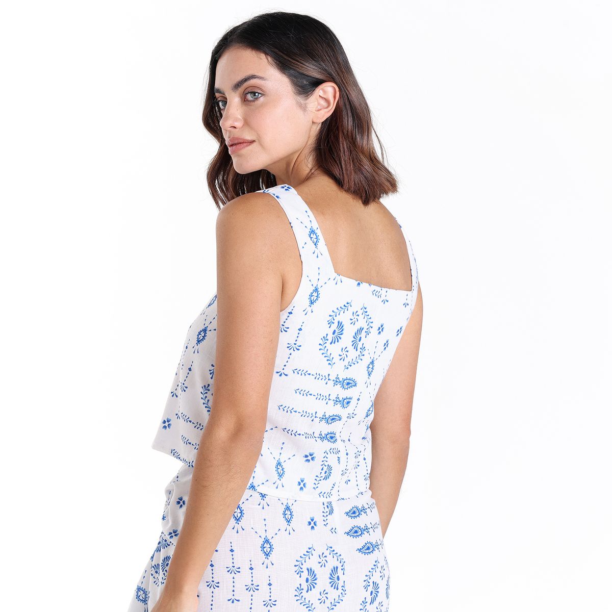 BASEMENT - Blusa Mujer Sin mangas de Algodón Basement 