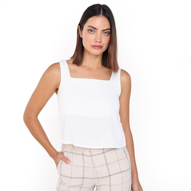BASEMENT - Blusa Mujer Sin mangas de Algodón Basement 
