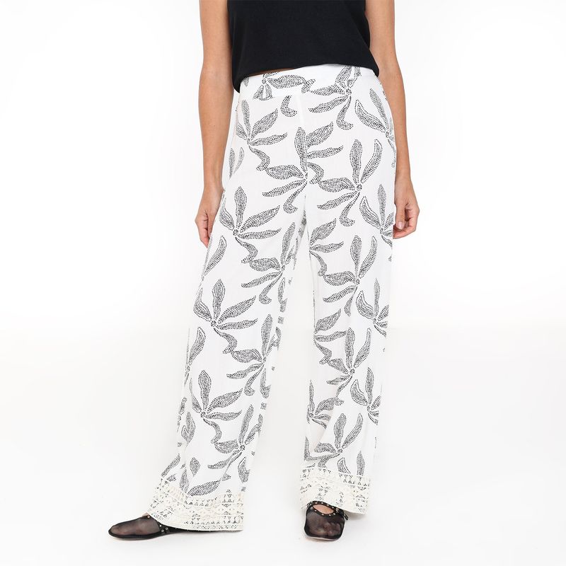 BASEMENT - Pantalón Flare Mujer Tiro alto Basement