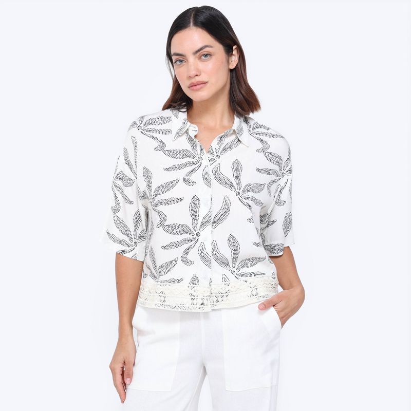 BASEMENT - Camisa Mujer Manga corta Basement