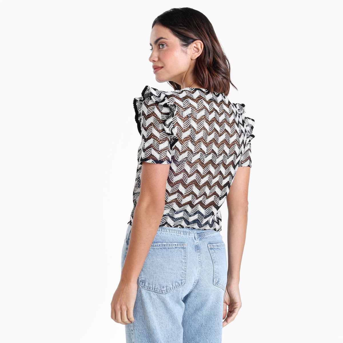 BASEMENT - Camiseta Mujer Manga corta de Algodón Basement