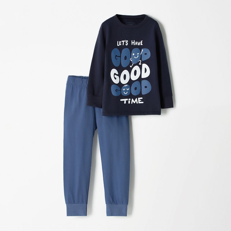 BABY FRESH - Pijama para Bebé niño 2 piezas Cintura elásticada Manga larga de Algodón Baby Fresh
