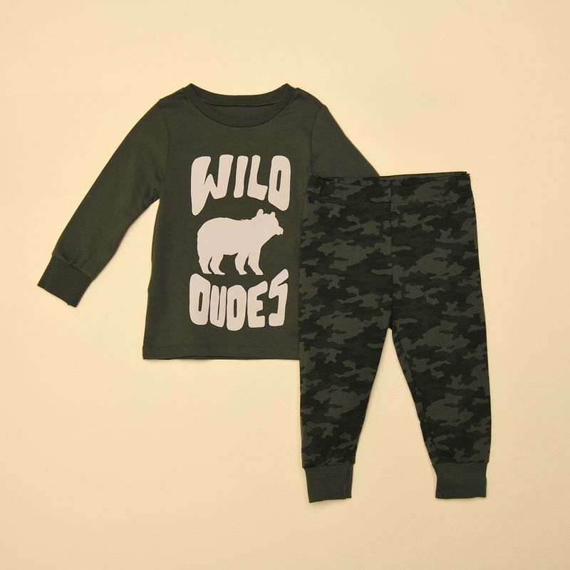 BABY FRESH - Pijama para Bebé niño 2 piezas Cintura elásticada Manga larga de Algodón Baby Fresh