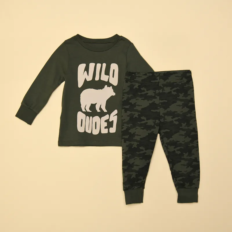 BABY FRESH - Pijama para Bebé niño 2 piezas Cintura elásticada Manga larga de Algodón Baby Fresh