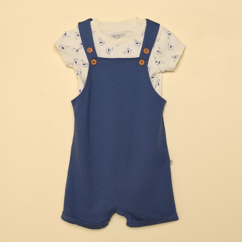 BABY FRESH - Sets Jardinera + camiseta manga corta para Bebé niño en de Algodón Baby Fresh