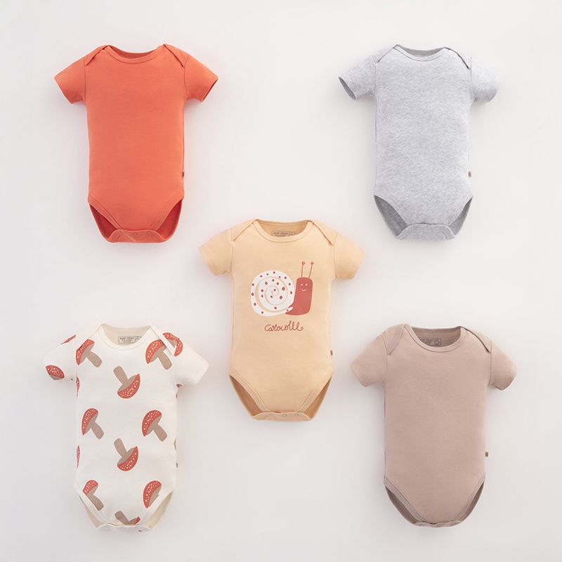 BABY FRESH - Bodies para Unisex bebé Pack de 5 unidades Manga corta de Algodón Baby Fresh