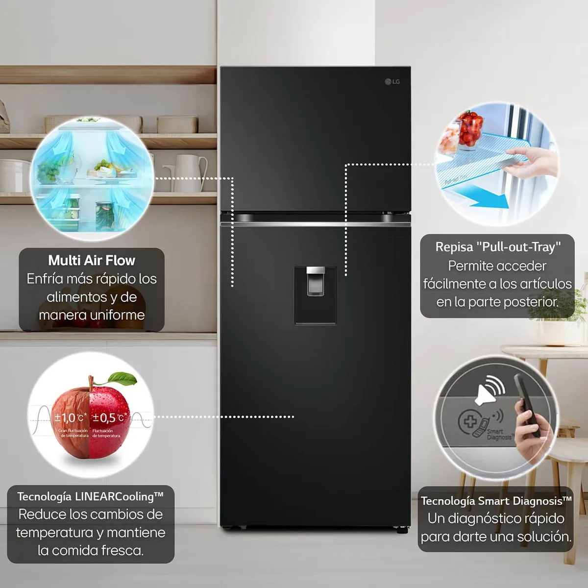 LG - Nevera Congelador superior LG 374 lt Netos VT38KPM