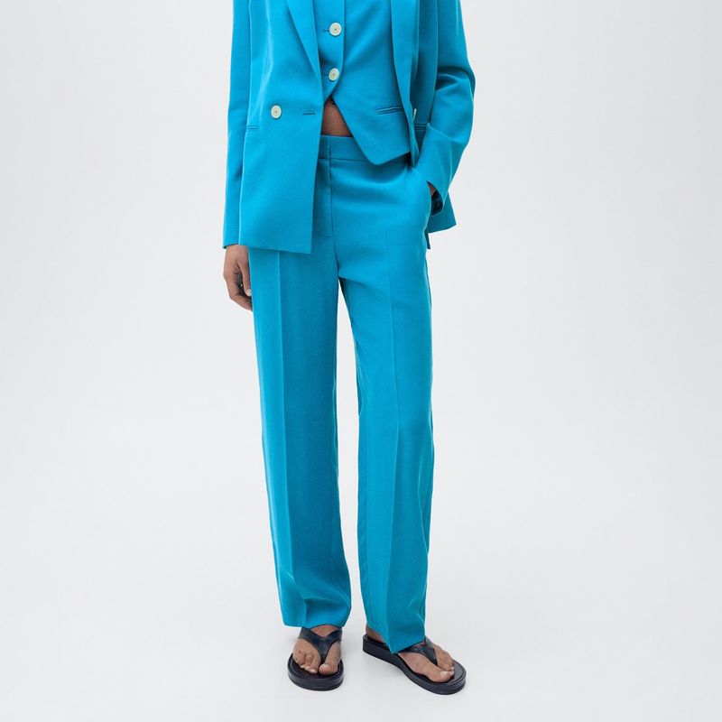 MANGO - Pantalón Mujer Tiro medio Mango