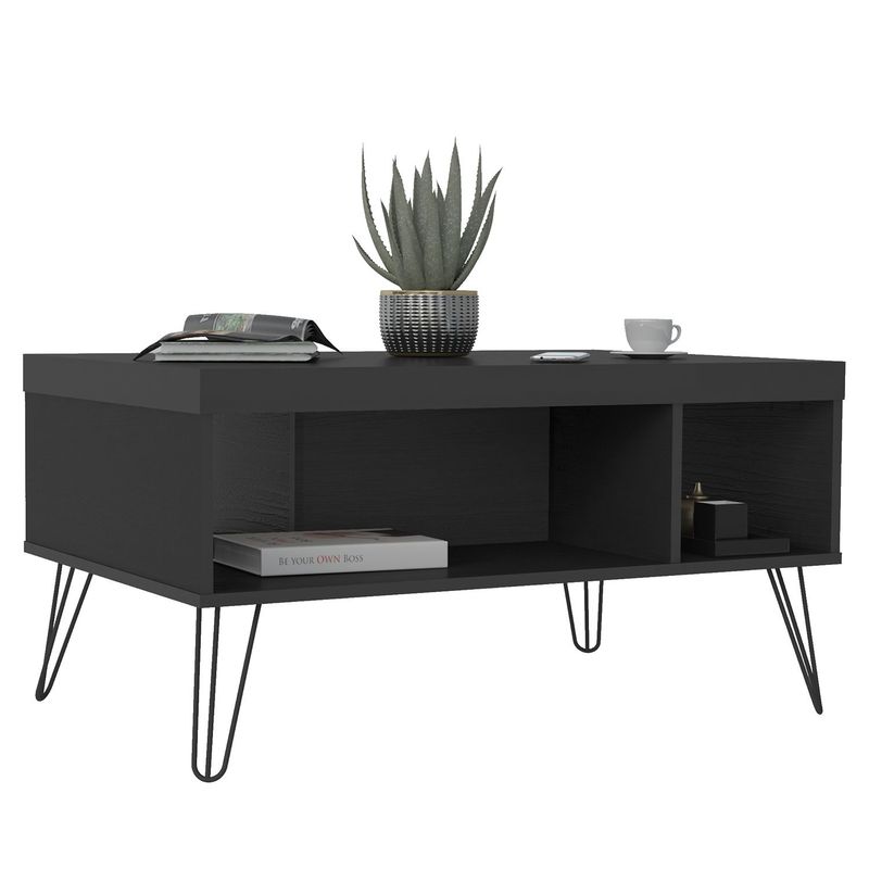 BERTOLINI - Mesa de Centro Moderna Rectangular  en Aglomerado MDP  91 x 47 x 59 cm Bertolini  - Mueble