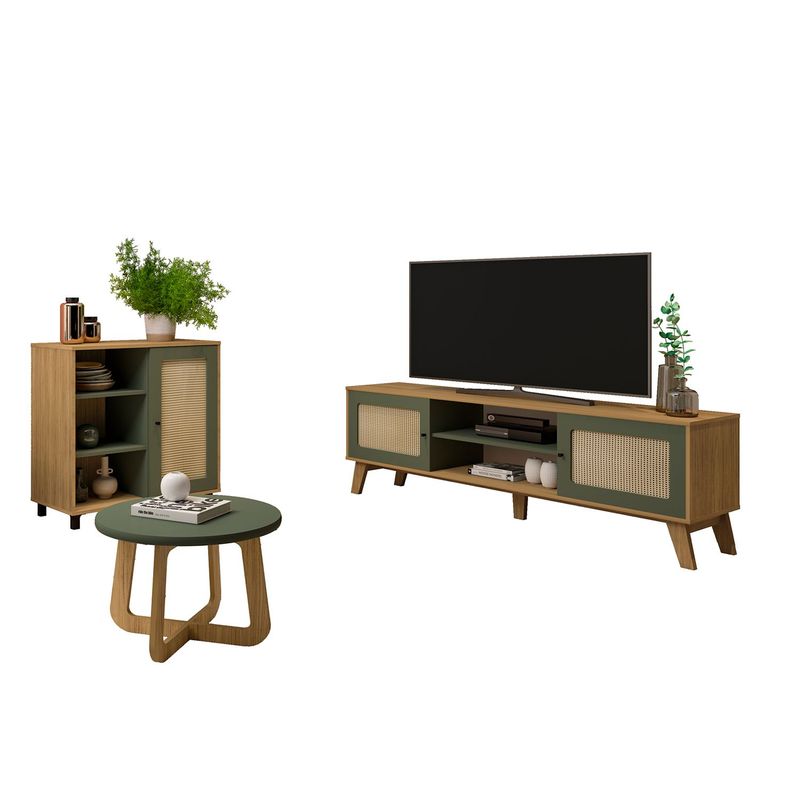 BERTOLINI - Mueble de Televisión Moderno de 180 x 55 x 40 cm para Televisores de Hasta 75 Pulgadas Bertolini
