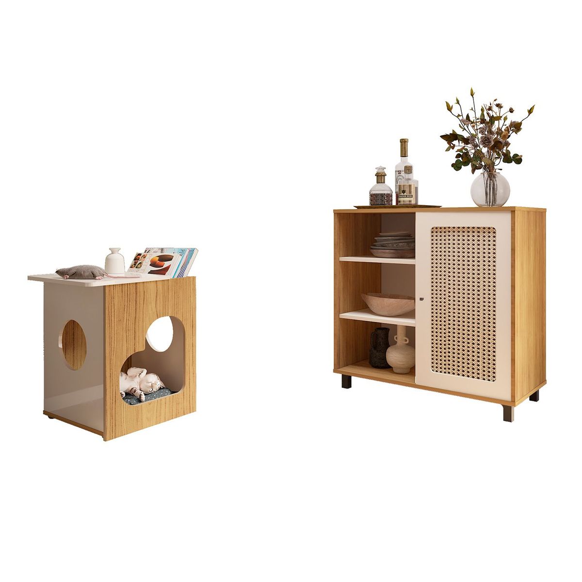 BERTOLINI - Bife + Mesa auxiliar para mascota